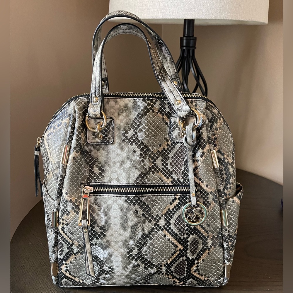 Jessica Simpson Phoebe Snake Skin Backpack